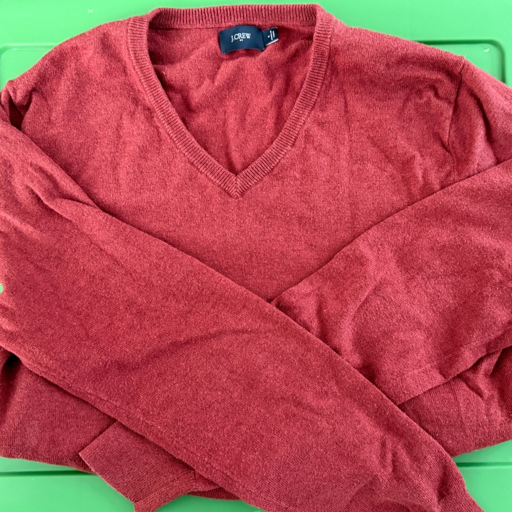 J. Crew Rust V-Neck Sweater